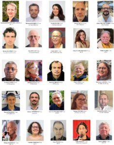 Sur l'image les 25 photos des membres du CD avec leur nom/prénom/age et club
